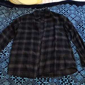 Black plaid flannel